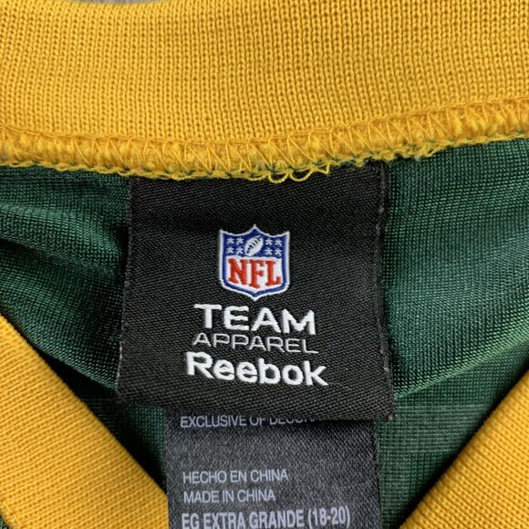 Green Bay Packers Jersey Youth Extra Large Reebok Aaron Rodgers #12 NFL Football - Picture 11 of 13